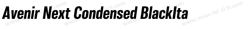 Avenir Next Condensed BlackItalic字体转换